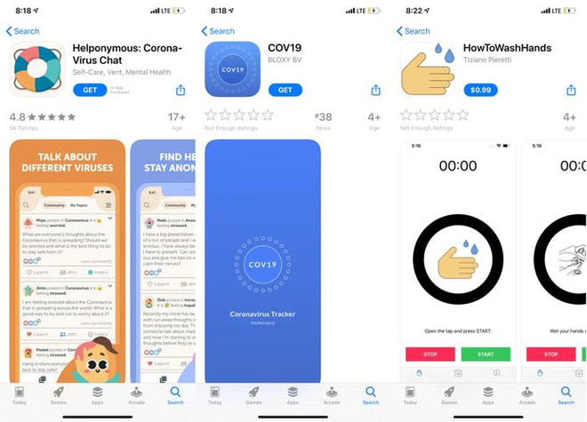 corona virus app store apple iphone